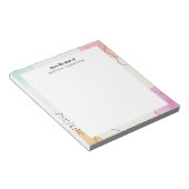 Farbiges Abstraktes Personalisiertes Notepad Notizblock (angewinkelt)