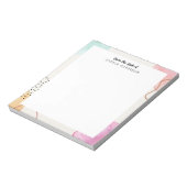 Farbiges Abstraktes Personalisiertes Notepad Notizblock (Rotiert)