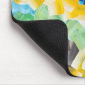 Farbiges Abstraktes Pinselmuster Mousepad (Ecke)