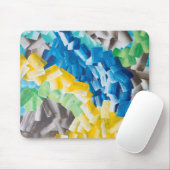 Farbiges Abstraktes Pinselmuster Mousepad (Mit Mouse)