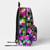 Farbiges Abstraktes Pixelmuster Bedruckter Rucksack (Links)