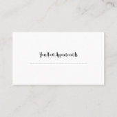 Farbiges Abstraktes Portrait einer Frau Visitenkarte (Rückseite)