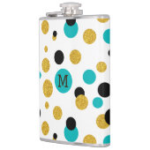 Farbiges abstraktes Punktmuster Flachmann (Links)