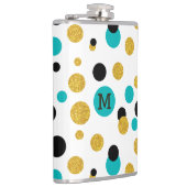 Farbiges abstraktes Punktmuster Flachmann (Rechts)