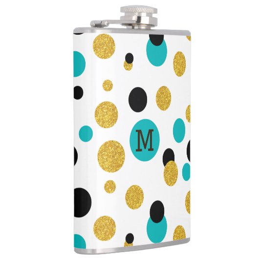 Farbiges abstraktes Punktmuster Flachmann (Rechts)