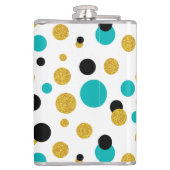 Farbiges abstraktes Punktmuster Flachmann (Rückseite)