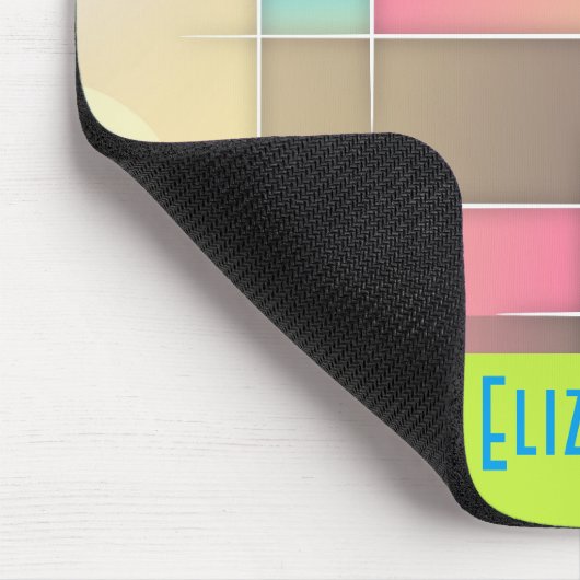 Farbiges Abstraktes Quadrat Geometrisches Muster Mousepad (Ecke)