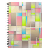 Farbiges Abstraktes Quadrat Geometrisches Muster Notizblock (Vorderseite)