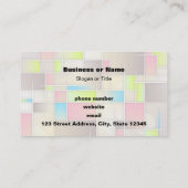 Farbiges Abstraktes Quadrat Geometrisches Muster Visitenkarte (Rückseite)