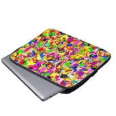 Farbiges Abstraktes Spektrummuster Laptopschutzhülle (Vorne Knopf)