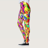 Farbiges Abstraktes Spektrummuster Leggings (Links)