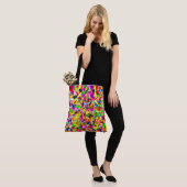 Farbiges Abstraktes Spektrummuster Tasche (Am Model)