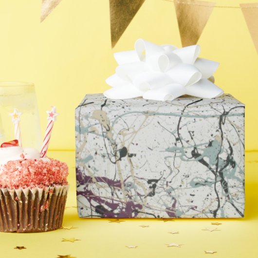 Farbiges Abstraktes Spritzer-Lackpapier Geschenkpapier (Geburtstagsparty)