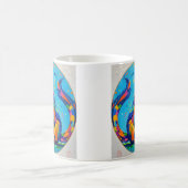Farbiges abstraktes Tierkunstdesign Kaffeetasse (Mittel)