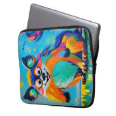 Farbiges abstraktes Tierkunstdesign Laptopschutzhülle (Vorderseite Links)