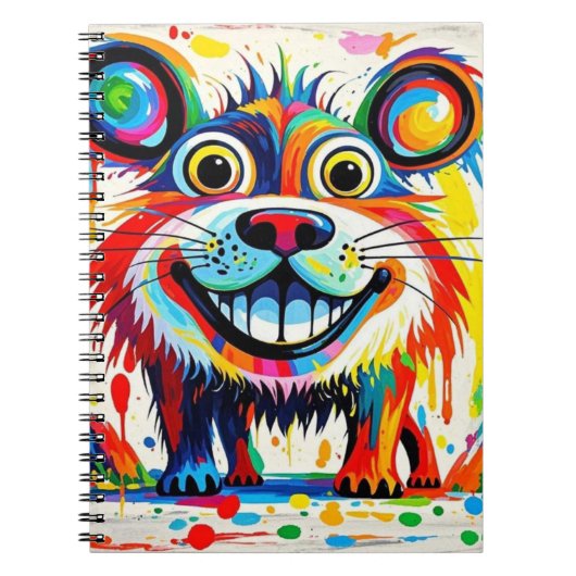 Farbiges abstraktes Tierkunstdesign Notizblock (Vorderseite)