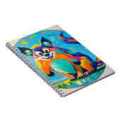 Farbiges abstraktes Tierkunstdesign Notizblock (Rechte Seite)