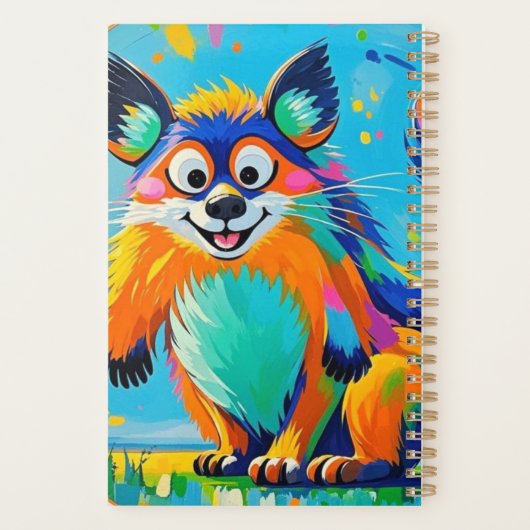 Farbiges abstraktes Tierkunstdesign Planer (Rückseite)