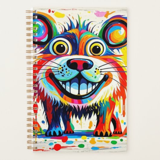 Farbiges abstraktes Tierkunstdesign Planer (Vorderseite)