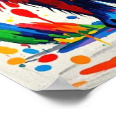 Farbiges abstraktes Tierkunstdesign Poster (Ecke)