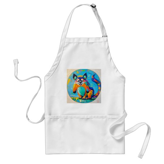 Farbiges abstraktes Tierkunstdesign Schürze (Vorne)
