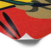 Farbiges Abstraktes Tierkunstposter Poster (Ecke)