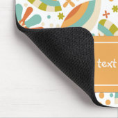 Farbiges abstraktes Vintages Design mit Blume Mousepad (Ecke)