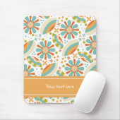 Farbiges abstraktes Vintages Design mit Blume Mousepad (Mit Mouse)