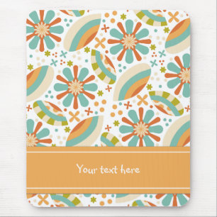 Farbiges abstraktes Vintages Design mit Blume Mousepad