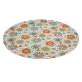 Farbiges abstraktes Vintages Design mit Blume Schneidebrett (Ecke)