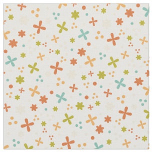 Farbiges abstraktes Vintages Design mit Blume Stoff
