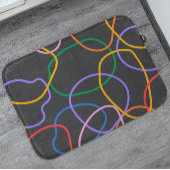 Farbiges Abstraktes Wavy Lines Muster Badematte