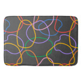 Farbiges Abstraktes Wavy Lines Muster Badematte (Vorderseite)