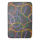 Farbiges Abstraktes Wavy Lines Muster Badematte (Vorderseite Vertikal)