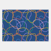 Farbiges Abstraktes Wavy Lines Muster Geschenkpapier Set (Vorderseite 2)
