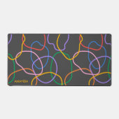 Farbiges Abstraktes Wavy Lines Muster Schreibtischunterlage (Vorderseite)