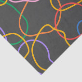 Farbiges Abstraktes Wavy Lines Muster Seidenpapier (Detail)