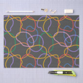 Farbiges Abstraktes Wavy Lines Muster Seidenpapier (Handwerk)