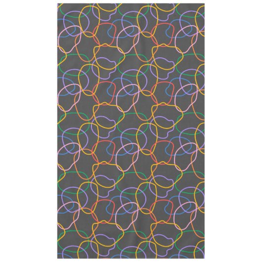 Farbiges Abstraktes Wavy Lines Muster Tischdecke (Vorderseite)