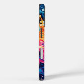 Farbiges Abstraktes Wellenmuster Case-Mate iPhone Hülle (Rückseite / Rechts)