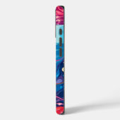 Farbiges Abstraktes Wellenmuster Case-Mate iPhone Hülle (Rückseite / Links)