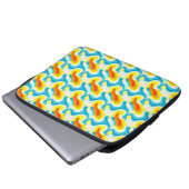 Farbiges Abstraktes Wellenmuster Laptopschutzhülle (Vorne Knopf)