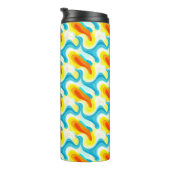 Farbiges Abstraktes Wellenmuster Thermosbecher (Nach rechts gedreht)