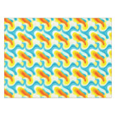 Farbiges Abstraktes Wellenmuster Tischdecke (Vorderseite (Horizontal))