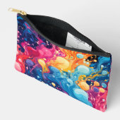 Farbiges Abstraktes Wellenmuster Zubehörtasche (Offen)