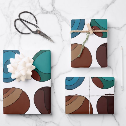Farbiges Achatstein-Kristallmuster Geschenkpapier Set (Vorderseite)