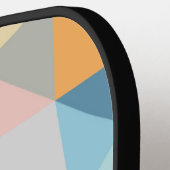 Farbiges achteckiges geometrisches Hintergrundmono Pickleball Schläger (Linke Seite)