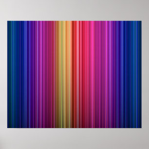 Farbiges Acryl Vertikales Regenbogenmuster   Poster