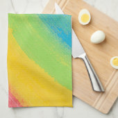 Farbiges Acrylic Wasserfarbenragenbogen-Muster | Geschirrtuch (Viertel Falte)