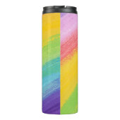 Farbiges Acrylic Wasserfarbenragenbogen-Muster | Thermosbecher (Rückseite)